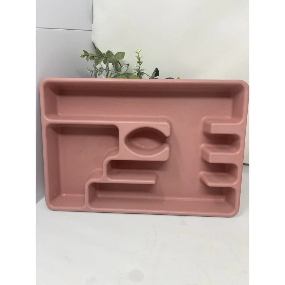 Vintage Rubbermaid‎ Silverware Tray Flatware Utensil Holder Dusty Pink #2921